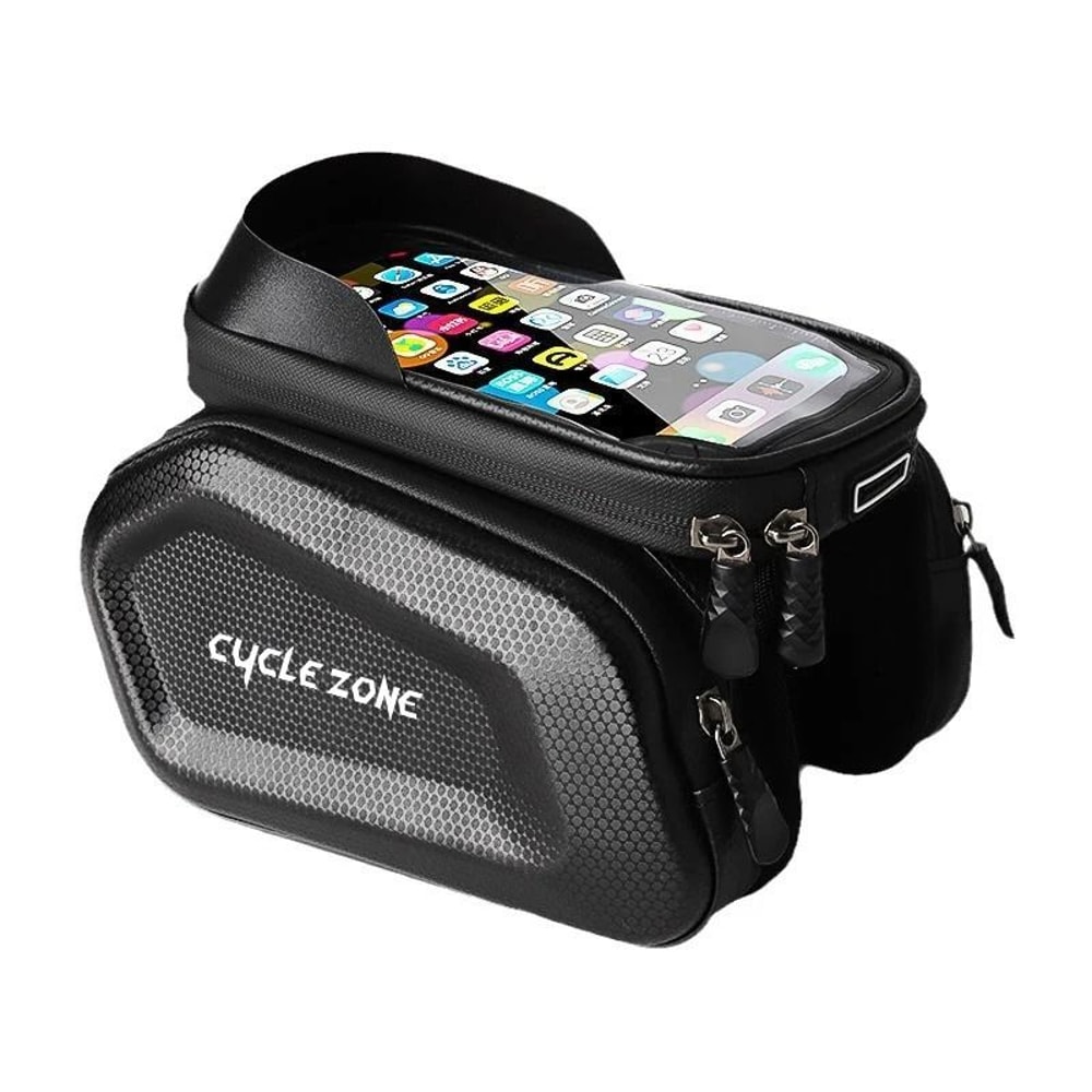 Bicycle Top Tube Frame Phone Holder Bag For Cycling Storage 6