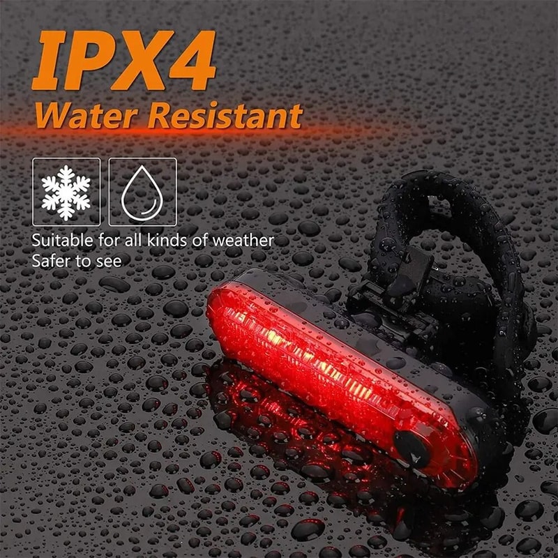 USB Rechargeable Bicycle Rear Tail Lights For Night Riding Safety 3