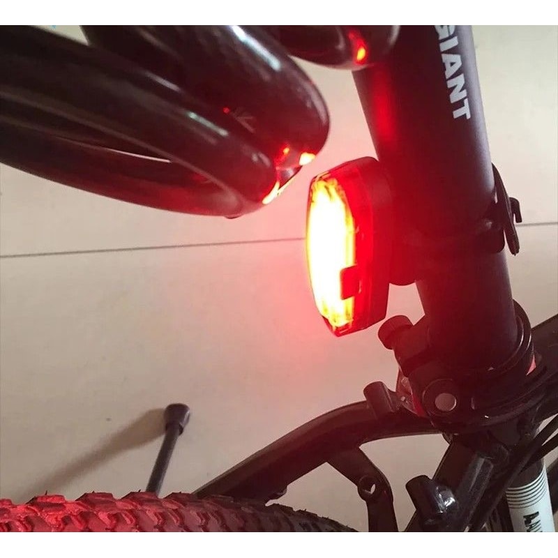USB Rechargeable Bicycle Rear Taillight LED Safety Warning Lamp 3