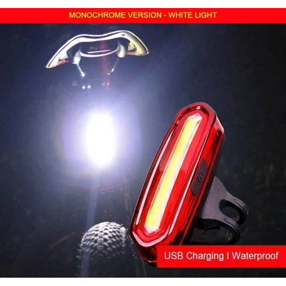 USB Rechargeable Bicycle Rear Taillight LED Safety Warning Lamp 5