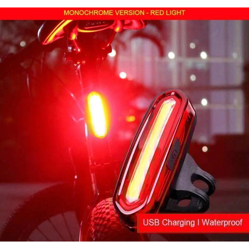 USB Rechargeable Bicycle Rear Taillight LED Safety Warning Lamp 6