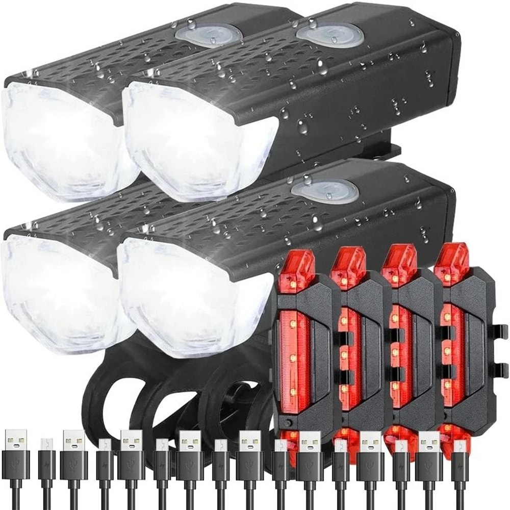 Rechargeable Bicycle Headlight And Taillight Set For Safer Night Cycling 7