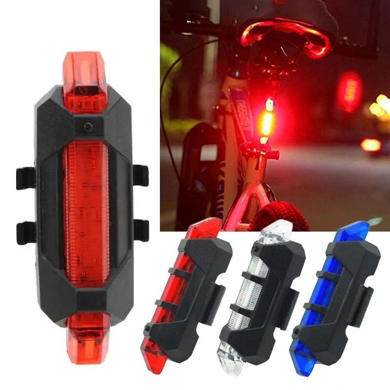 Rechargeable Bicycle Rear LED Taillight For Night Riding Safety 0