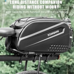 large capacity bicycle rear seat bag with waterproof storage