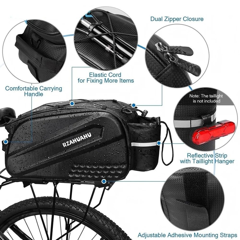 Large Capacity Bicycle Rear Seat Bag With Waterproof Storage 1