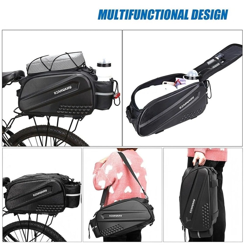 Large Capacity Bicycle Rear Seat Bag With Waterproof Storage 3