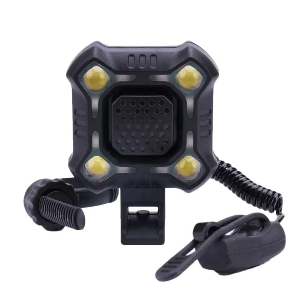 Rechargeable Electronic Bicycle Bell And Horn With Bright Handlebar Light 6