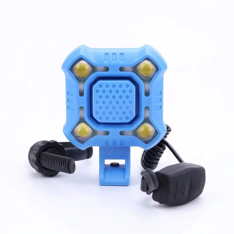Rechargeable Electronic Bicycle Bell And Horn With Bright Handlebar Light 8