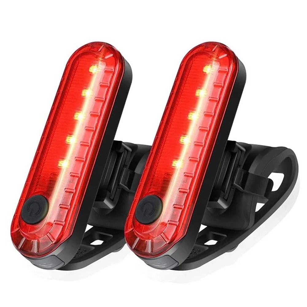 USB Rechargeable Bicycle Rear LED Taillight For Night Riding Safety 8