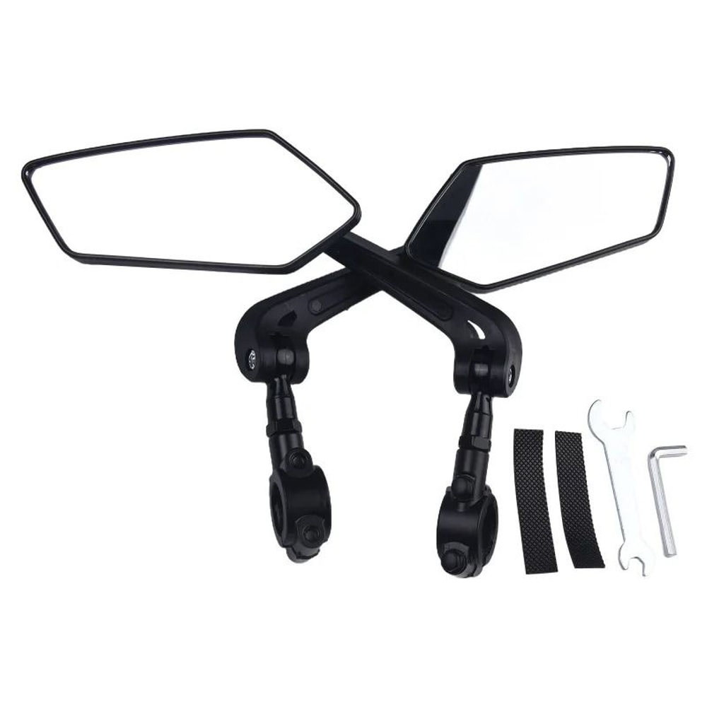 Adjustable Bicycle Rear View Mirror For Handlebar With Wide Angle Visibility 4