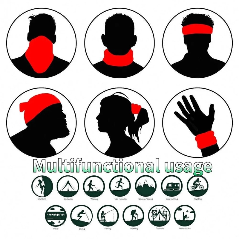 Breathable Summer Cycling Face Mask Bandana For Outdoor Sports 5