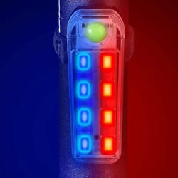 usb rechargeable bicycle rear safety tail light with red and blue led