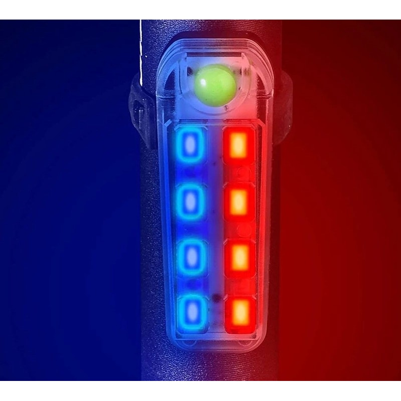 USB Rechargeable Bicycle Rear Safety Tail Light With Red And Blue LED 0