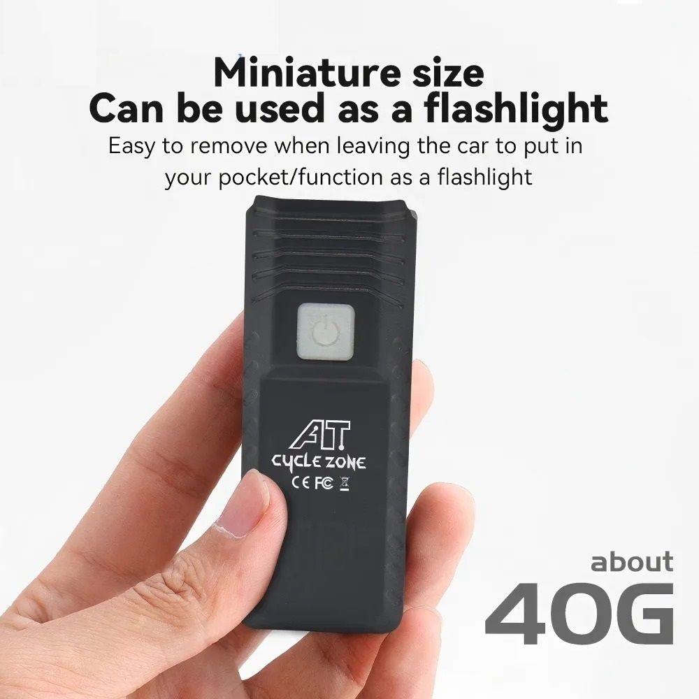 USB Rechargeable Bike Front Light And Taillight Set With Three Lighting Modes 4