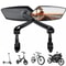 360 Degree Adjustable Bicycle Rear View Mirror With Handlebar Reflector 0