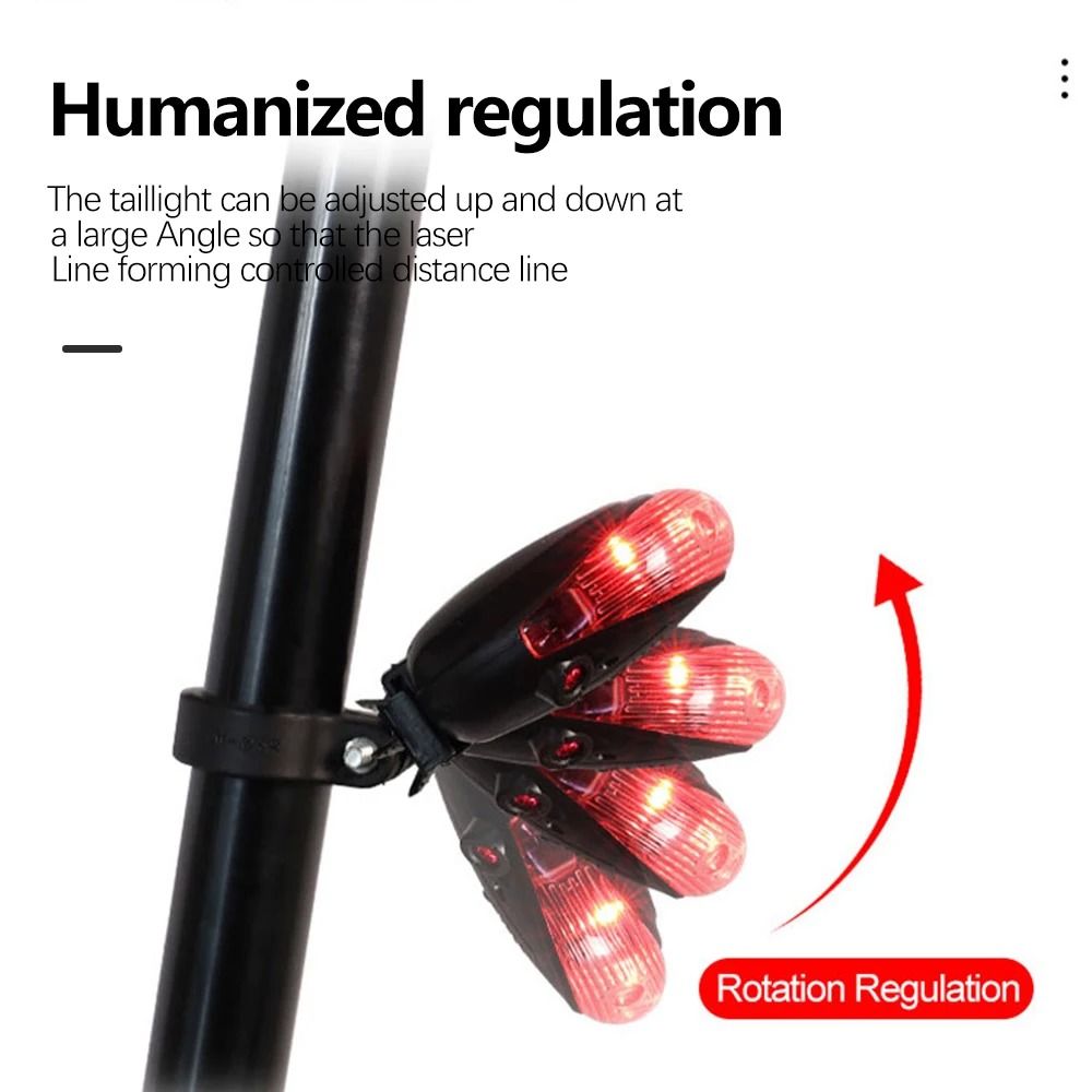 Rechargeable Bicycle Rear LED Tail Light For Night Riding Safety 2