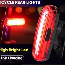 usb rechargeable bicycle tail light with bright cob led for night safety