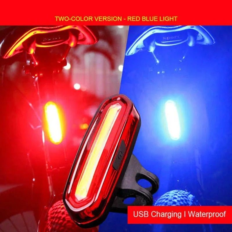 USB Rechargeable Bicycle Tail Light With Bright COB LED For Night Safety 6