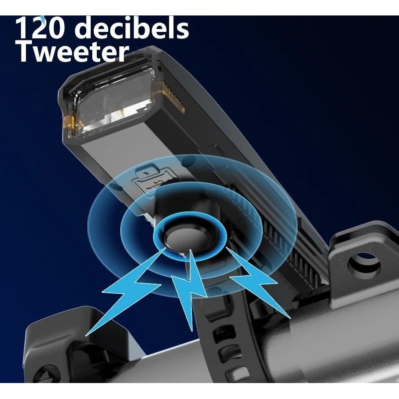 Smart Rechargeable Bicycle Front Light With Wire Free Remote And Horn 3