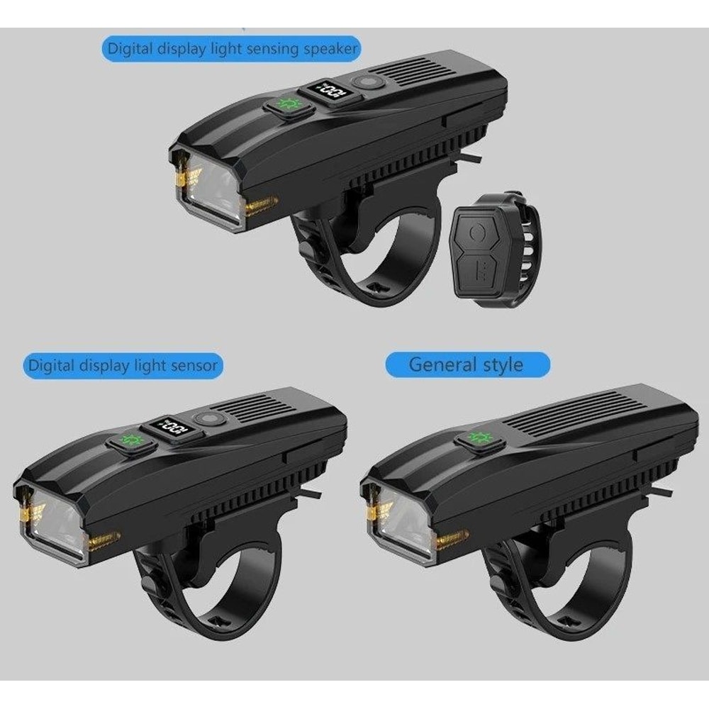 Smart Rechargeable Bicycle Front Light With Wire Free Remote And Horn 5