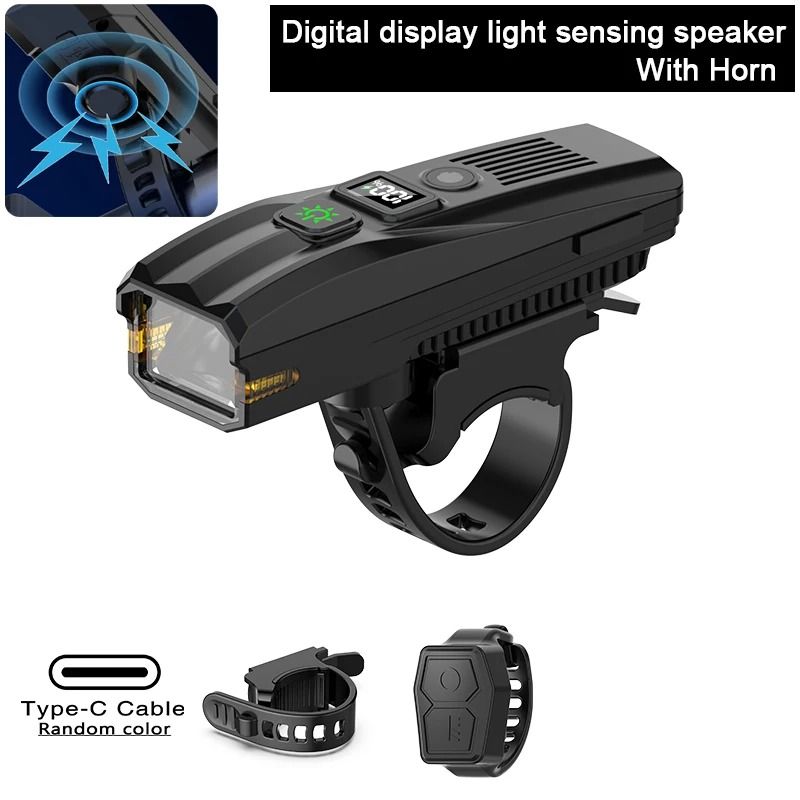 Smart Rechargeable Bicycle Front Light With Wire Free Remote And Horn 8