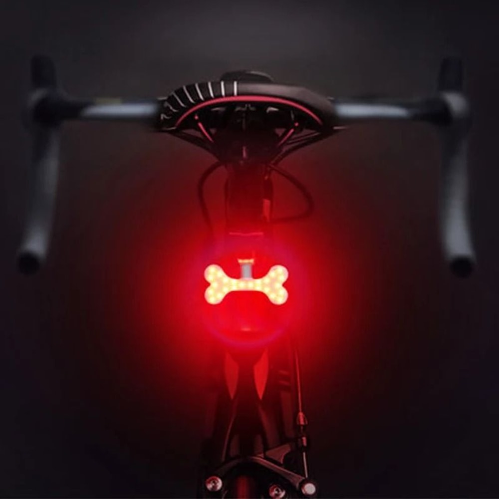 USB Rechargeable Bicycle Tail Light Multi Mode LED Cycling Rear Lamp 7