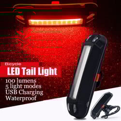 usb rechargeable bike tail light led bicycle rear safety warning lamp