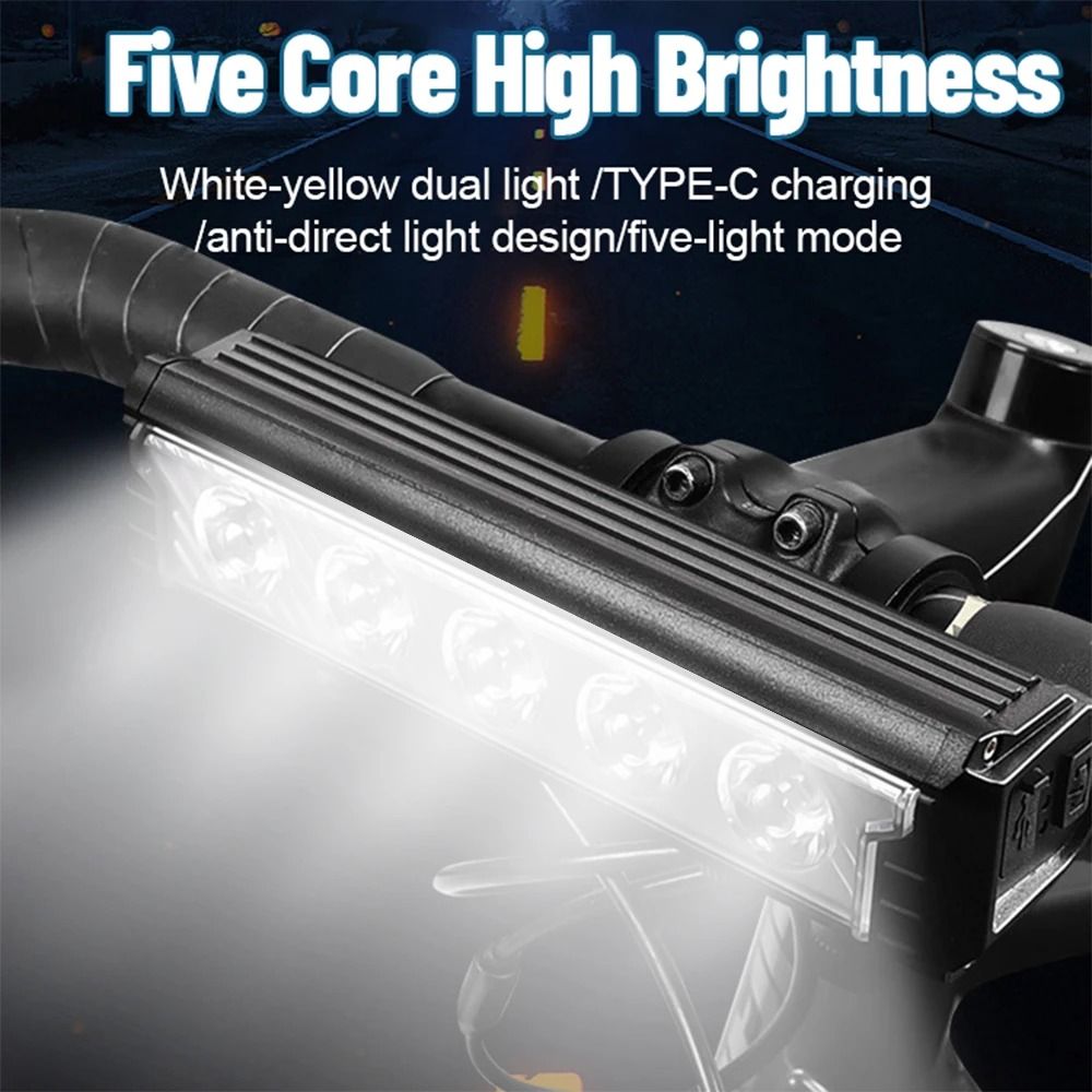 Rechargeable Bicycle Front Light Waterproof LED Bike Headlight 0