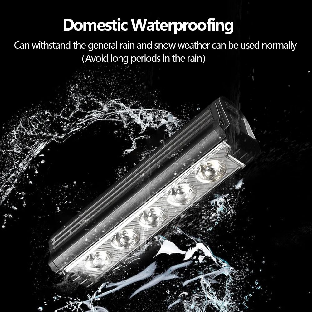 Rechargeable Bicycle Front Light Waterproof LED Bike Headlight 4