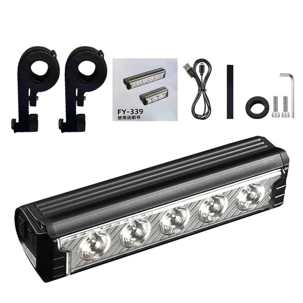 Rechargeable Bicycle Front Light Waterproof LED Bike Headlight 7