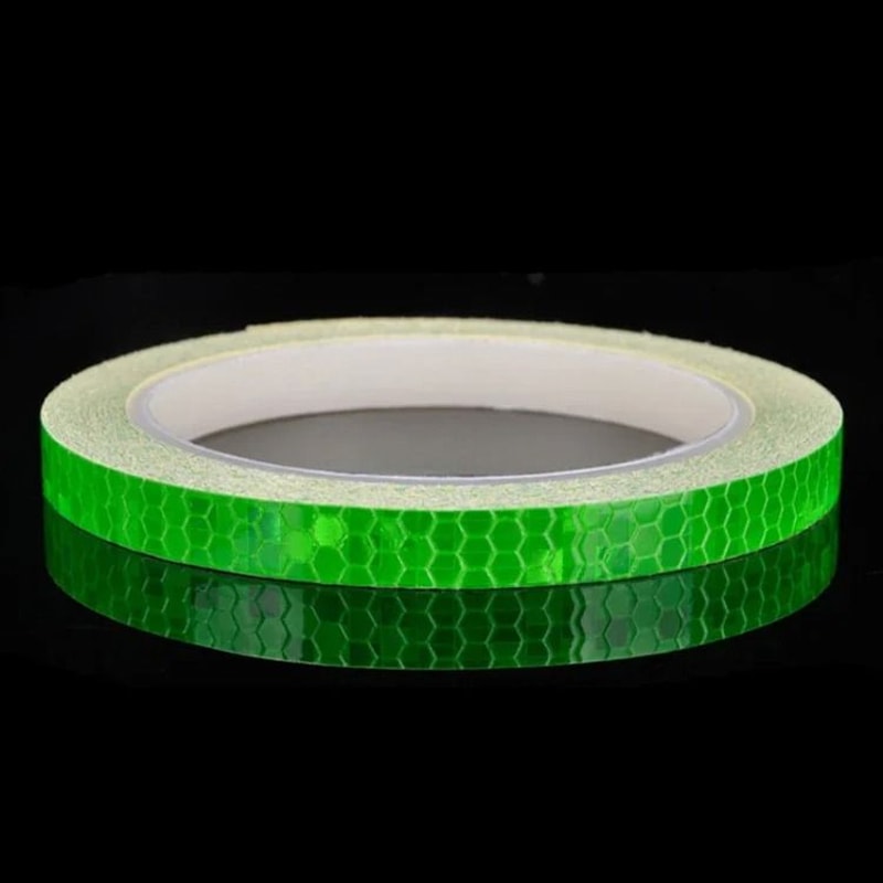 Reflective Bike Stickers Safety Tape Fluorescent Bicycle Warning Strips 8