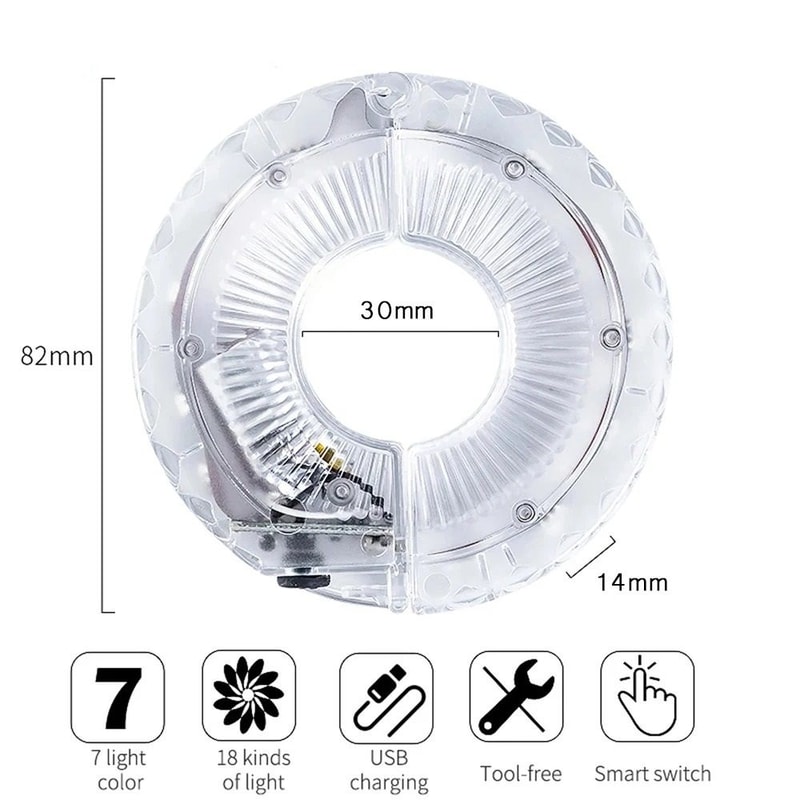 Rechargeable LED Bicycle Wheel Light Multi Color Bike Spoke Light 3