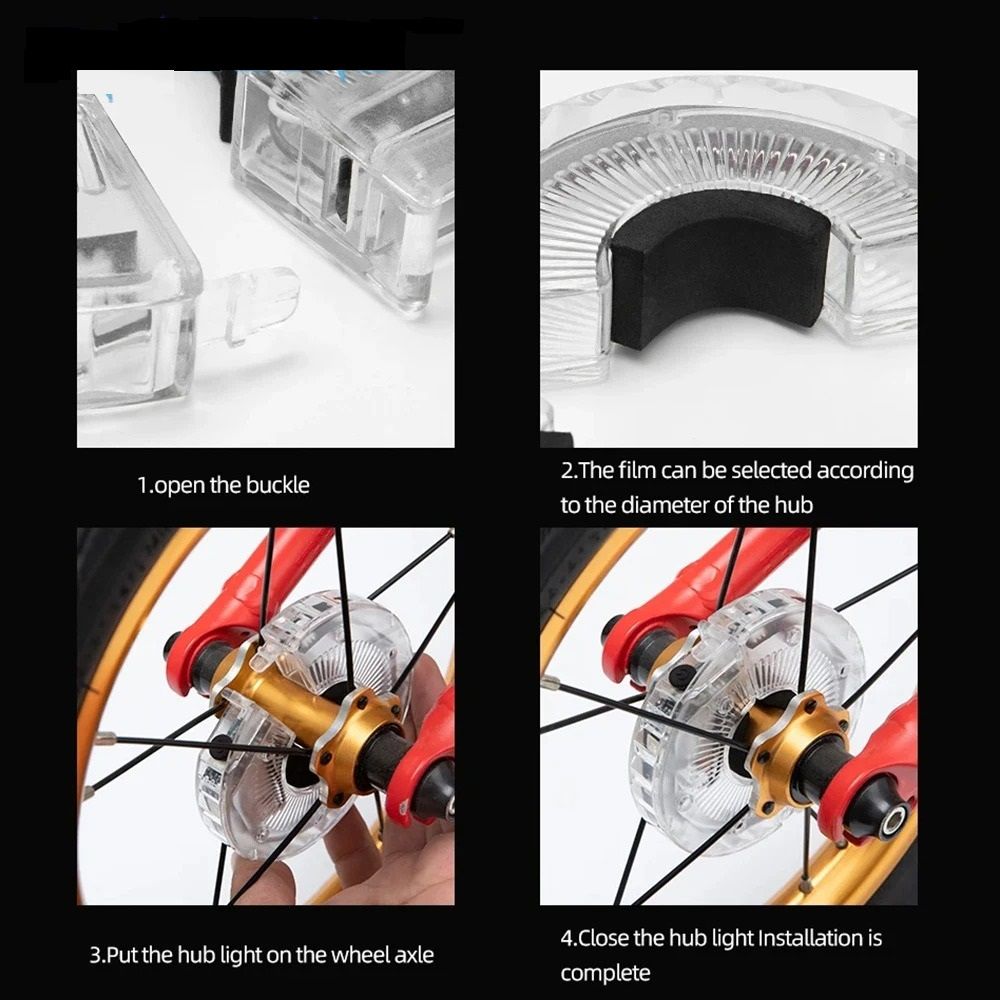 Rechargeable LED Bicycle Wheel Light Multi Color Bike Spoke Light 4