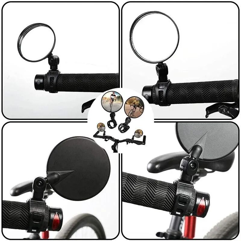 Rotating Bicycle Rear View Mirror For Handlebar Safety 1