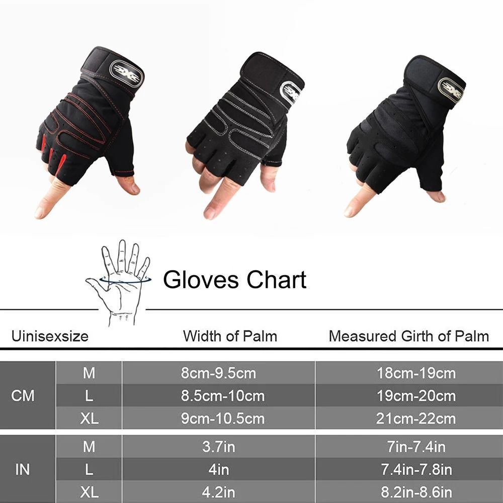 Fitness Half Finger Gloves With Wrist Support For Training And Riding 1