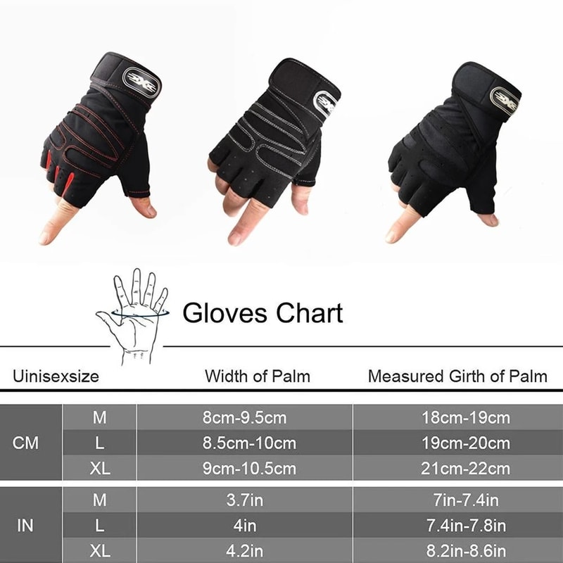 Fitness Half Finger Gloves With Wrist Support For Training And Riding 1