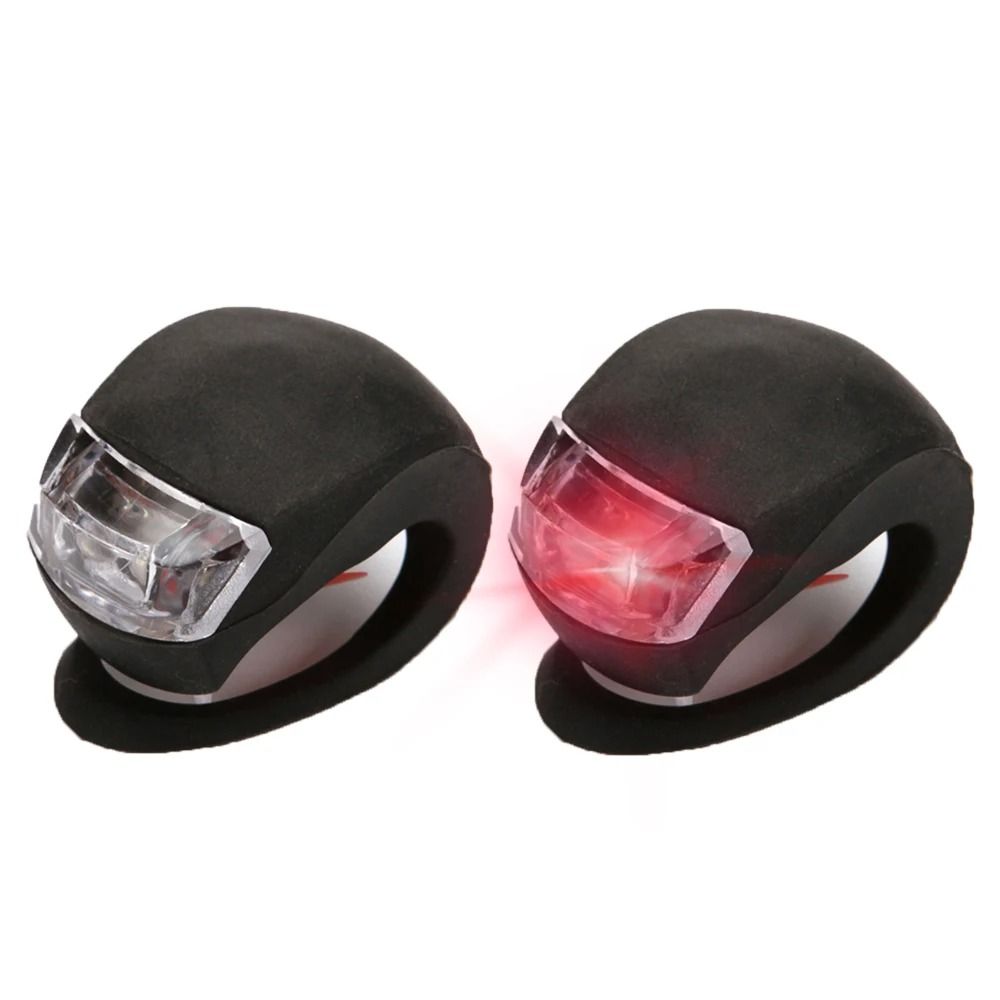 Silicone Waterproof Bike Light Set LED Bicycle Front And Rear Lamp 7