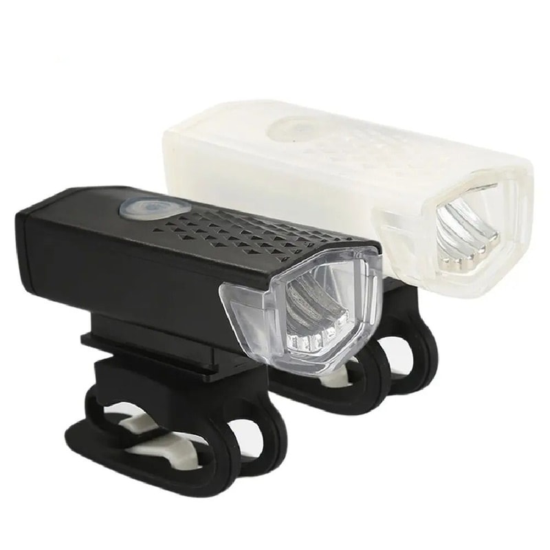 USB Rechargeable Bike Front Light LED Bicycle Headlamp With Three Modes 4