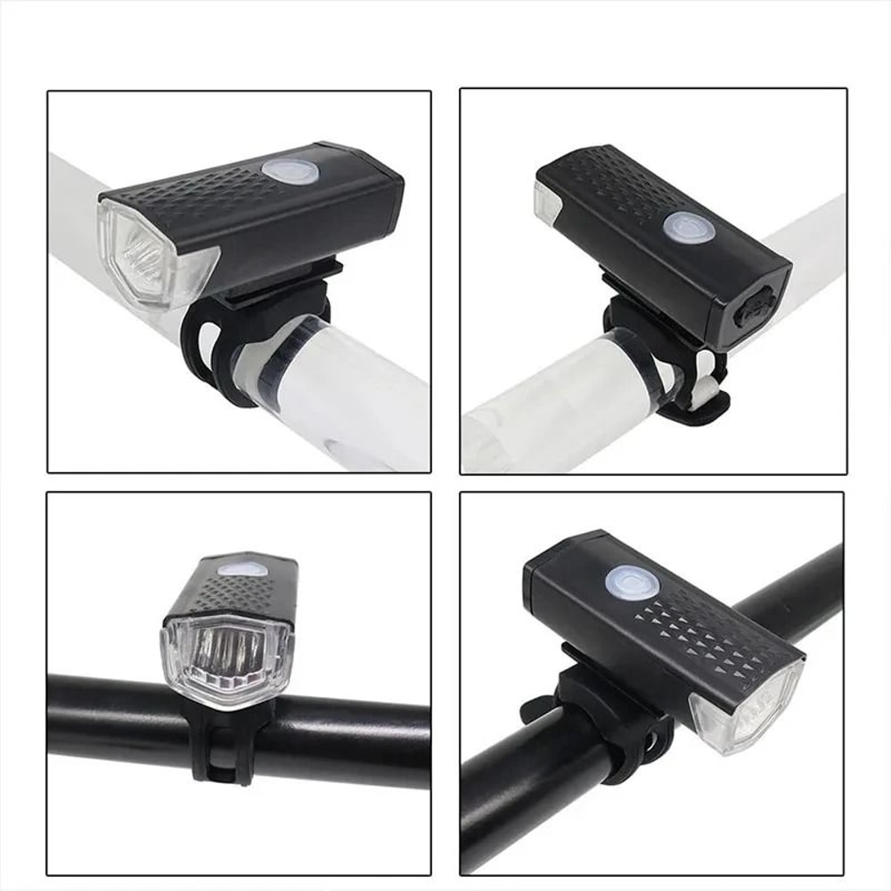 USB Rechargeable Bike Front Light LED Bicycle Headlamp With Three Modes 5
