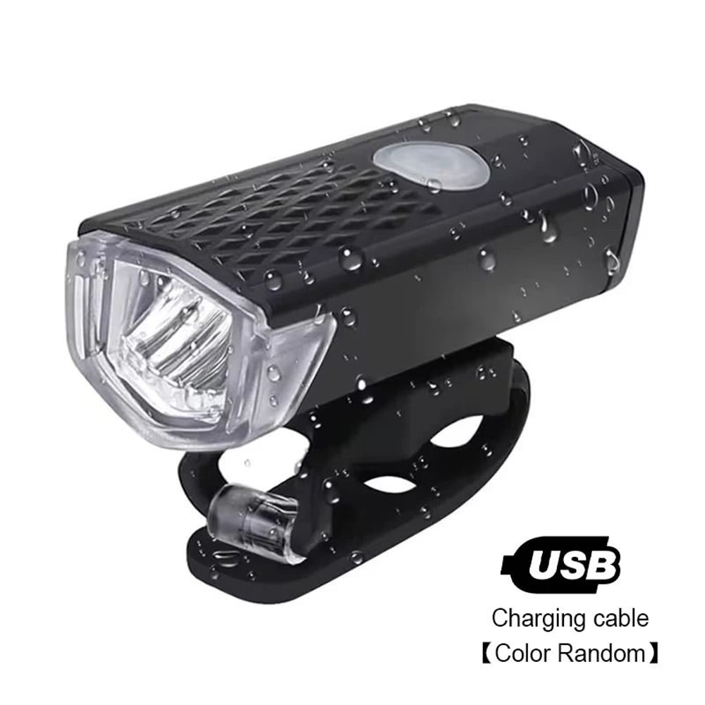 USB Rechargeable Bike Front Light LED Bicycle Headlamp With Three Modes 7