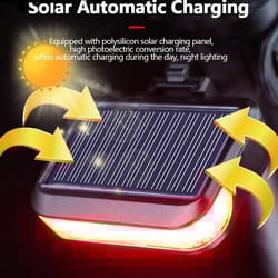 solar rechargeable bicycle taillight rear bike safety lamp