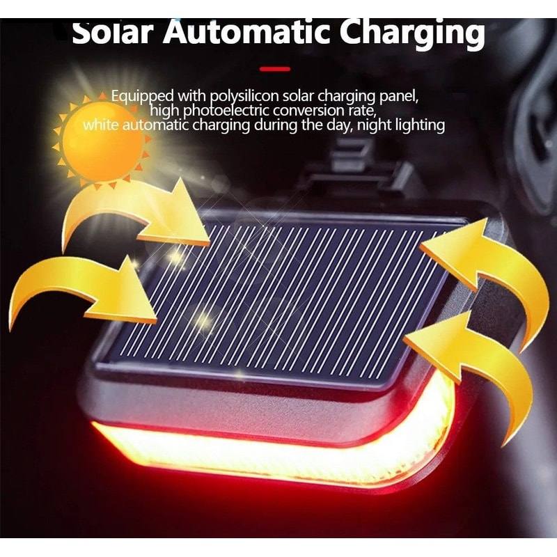 Solar Rechargeable Bicycle Taillight Rear Bike Safety Lamp 0