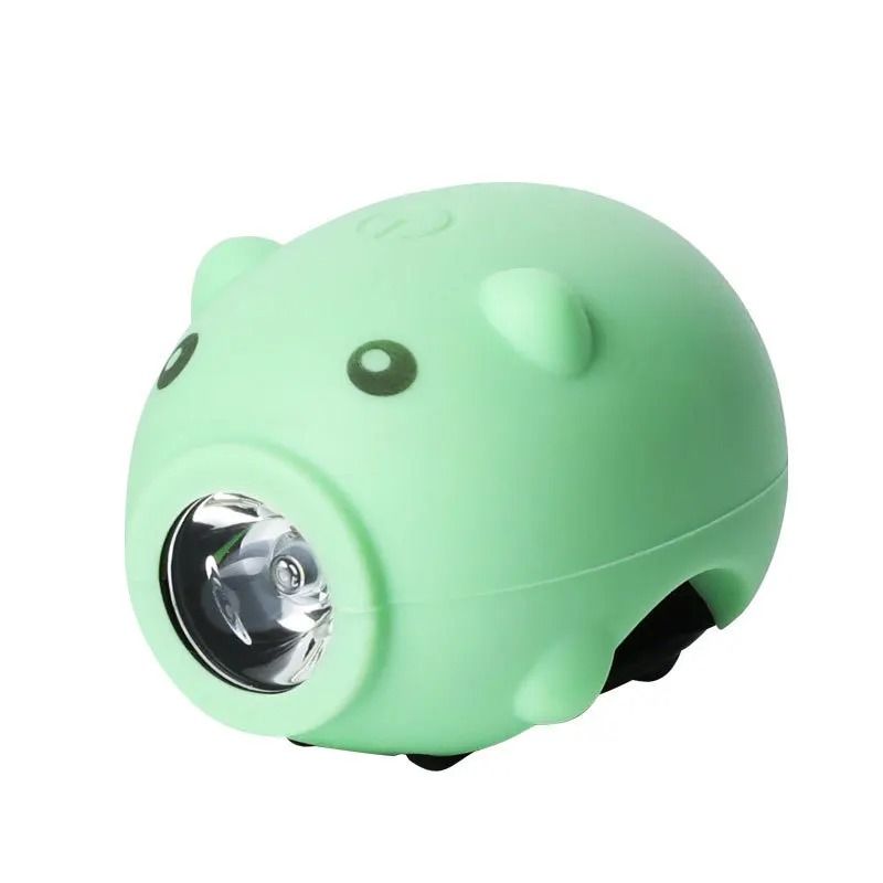Rechargeable Cute Pig Bicycle Front Light Cartoon Bike Headlight 7