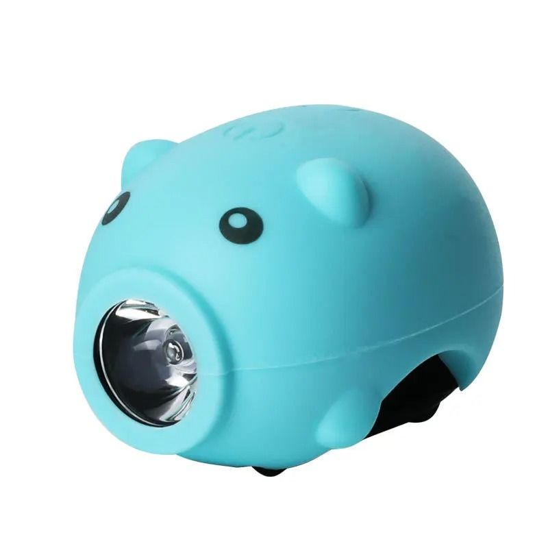 Rechargeable Cute Pig Bicycle Front Light Cartoon Bike Headlight 8