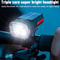 Solar Rechargeable Bicycle Front Light USB Type C Headlight 0
