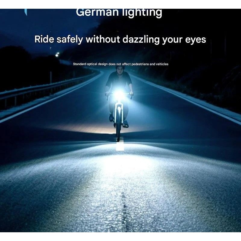 Solar Rechargeable Bicycle Front Light USB Type C Headlight 5