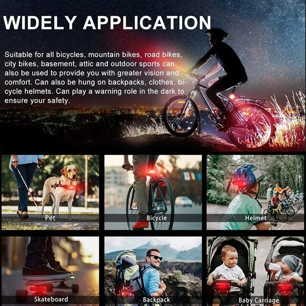 USB Rechargeable Bicycle Rear Light Ultra Bright LED Tail Lamp 5