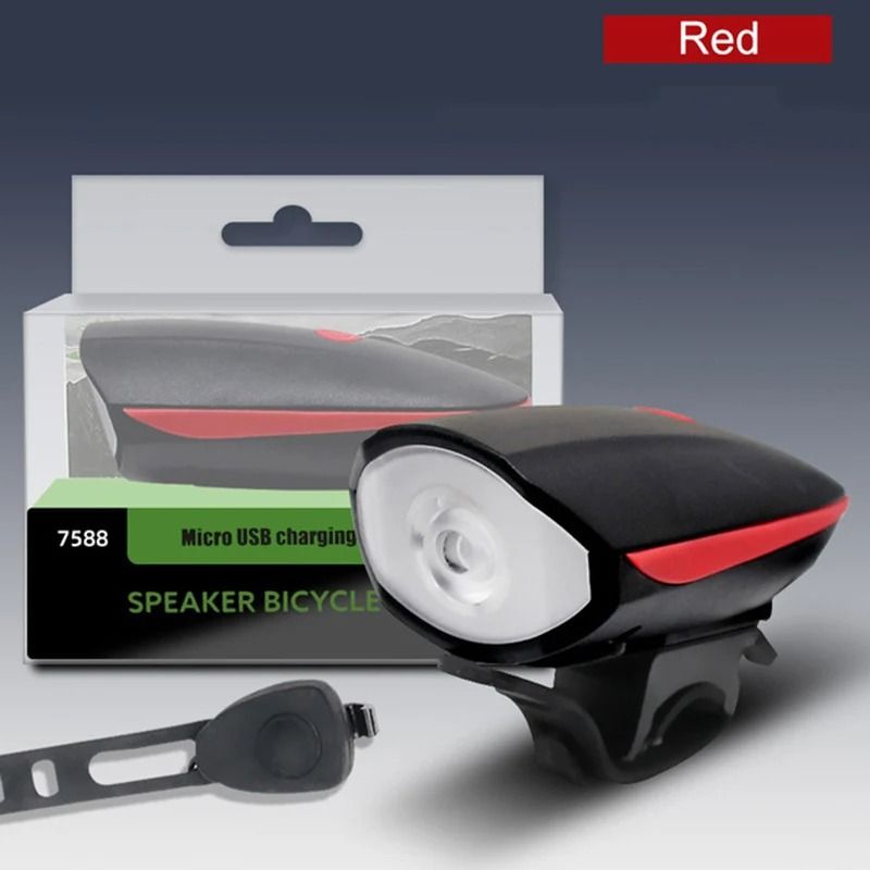 USB Rechargeable Bicycle Light Set Front And Rear With Horn 13