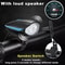 USB Rechargeable Bicycle Light Set Front And Rear With Horn 1