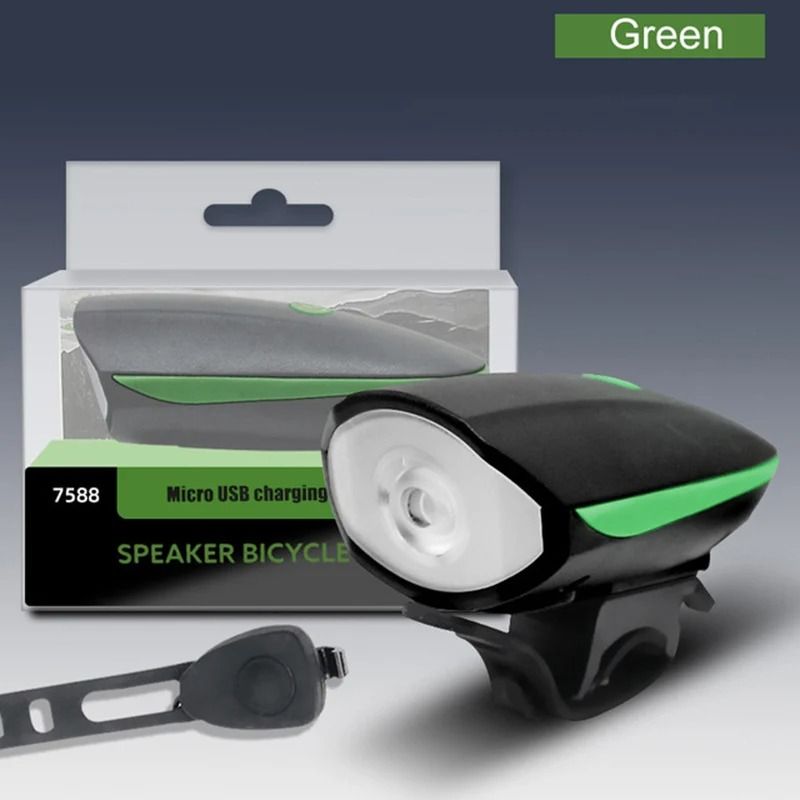 USB Rechargeable Bicycle Light Set Front And Rear With Horn 5